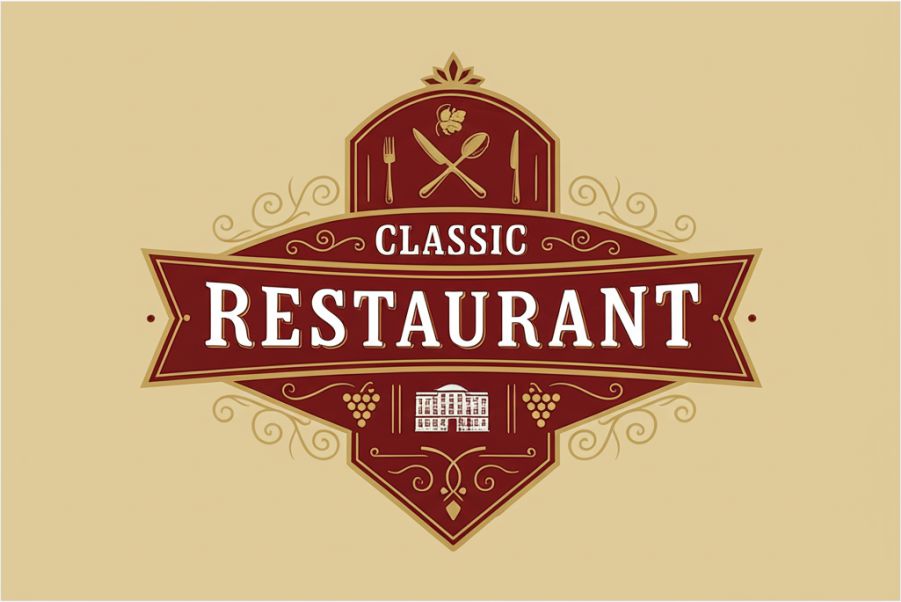 Classic Restaurant Logo Example