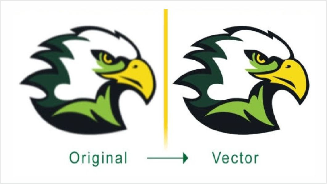 Examples of raster to vector tracing conversion for scalable graphics