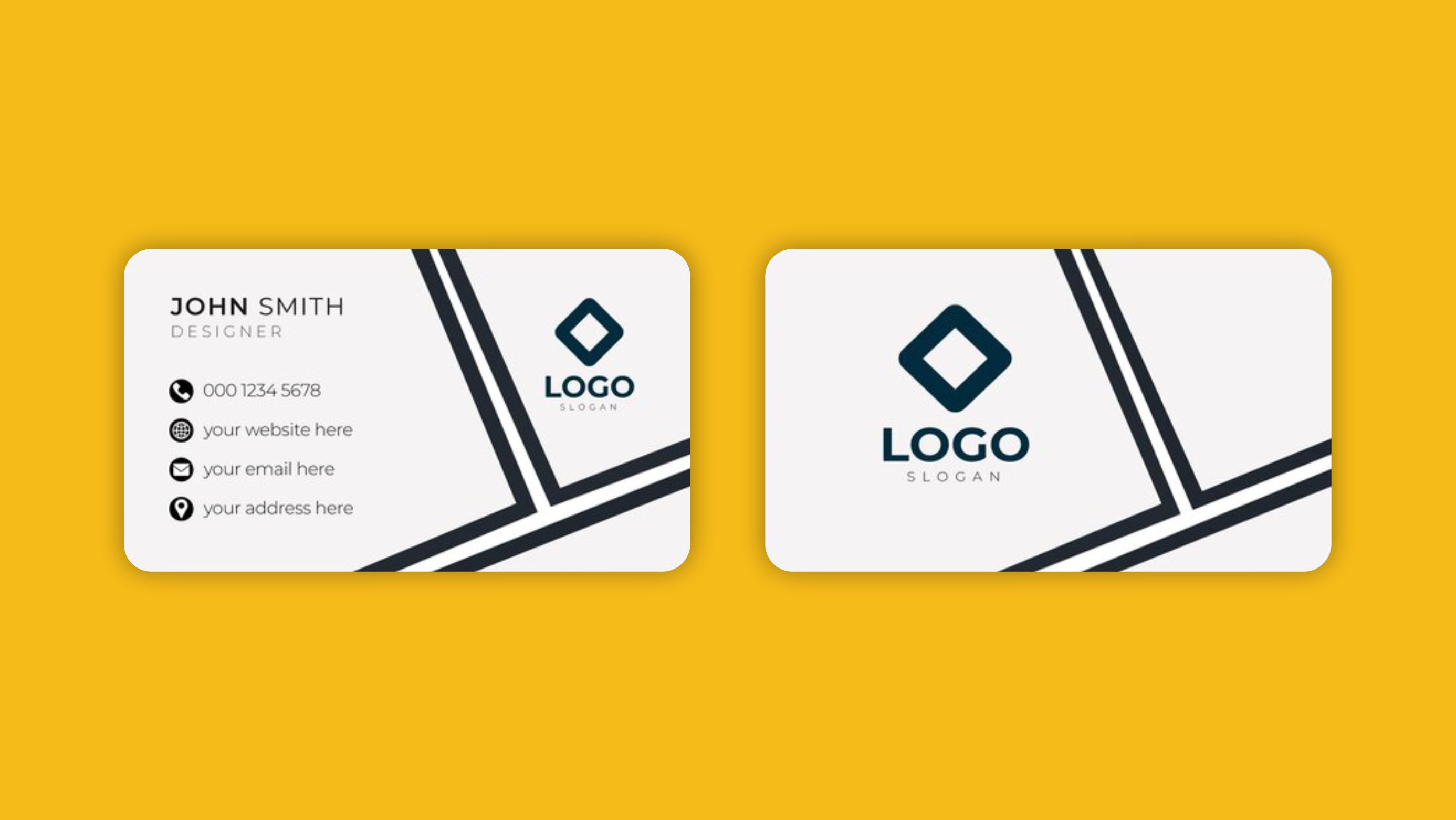 Professionally designed business card examples by Usama Creation